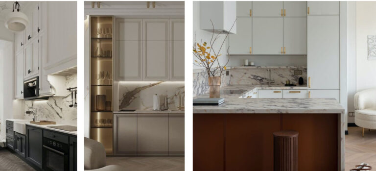 A modern kitchen in light tones