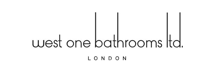 Logo for West One Bathrooms Ltd., London, in modern black typography