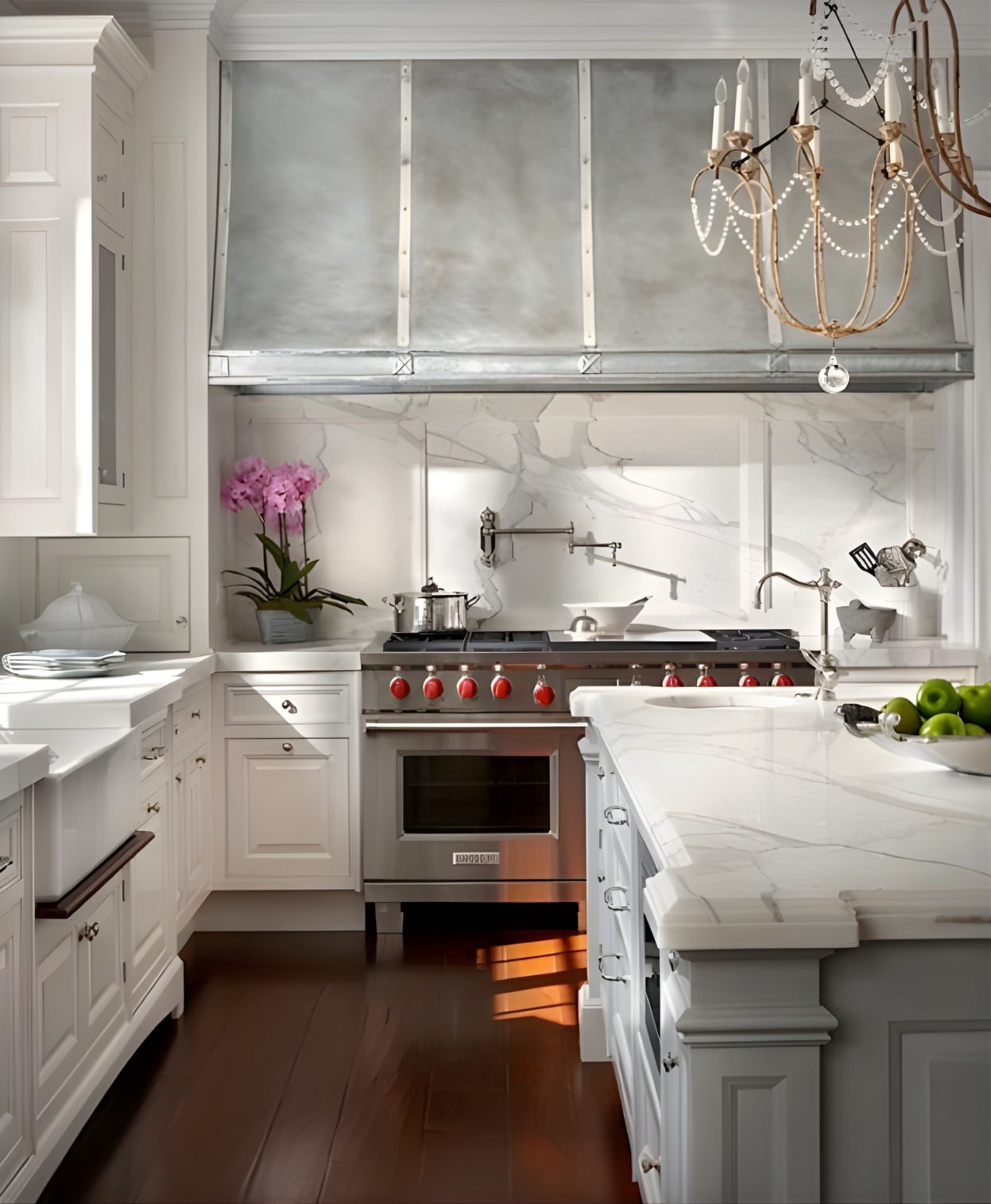 Calacatta marble kitchen worktop London